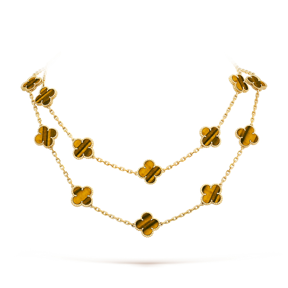 [Clara Jewels]CLOVER 20 MOTIFS TIGER EYE ROSE GOLD