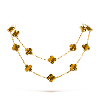 [Clara Jewels]CLOVER 20 MOTIFS TIGER EYE ROSE GOLD