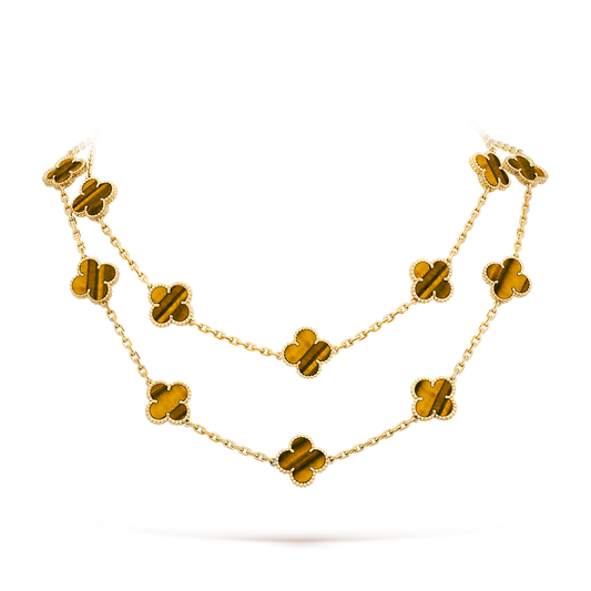 [Clara Jewels]CLOVER 20 MOTIFS TIGER EYE ROSE GOLD