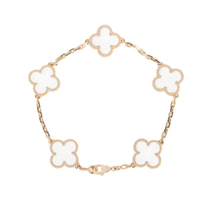 [Clara Jewels]CLOVER 5 MOTIF ROCK CRYSTAL BRACELET