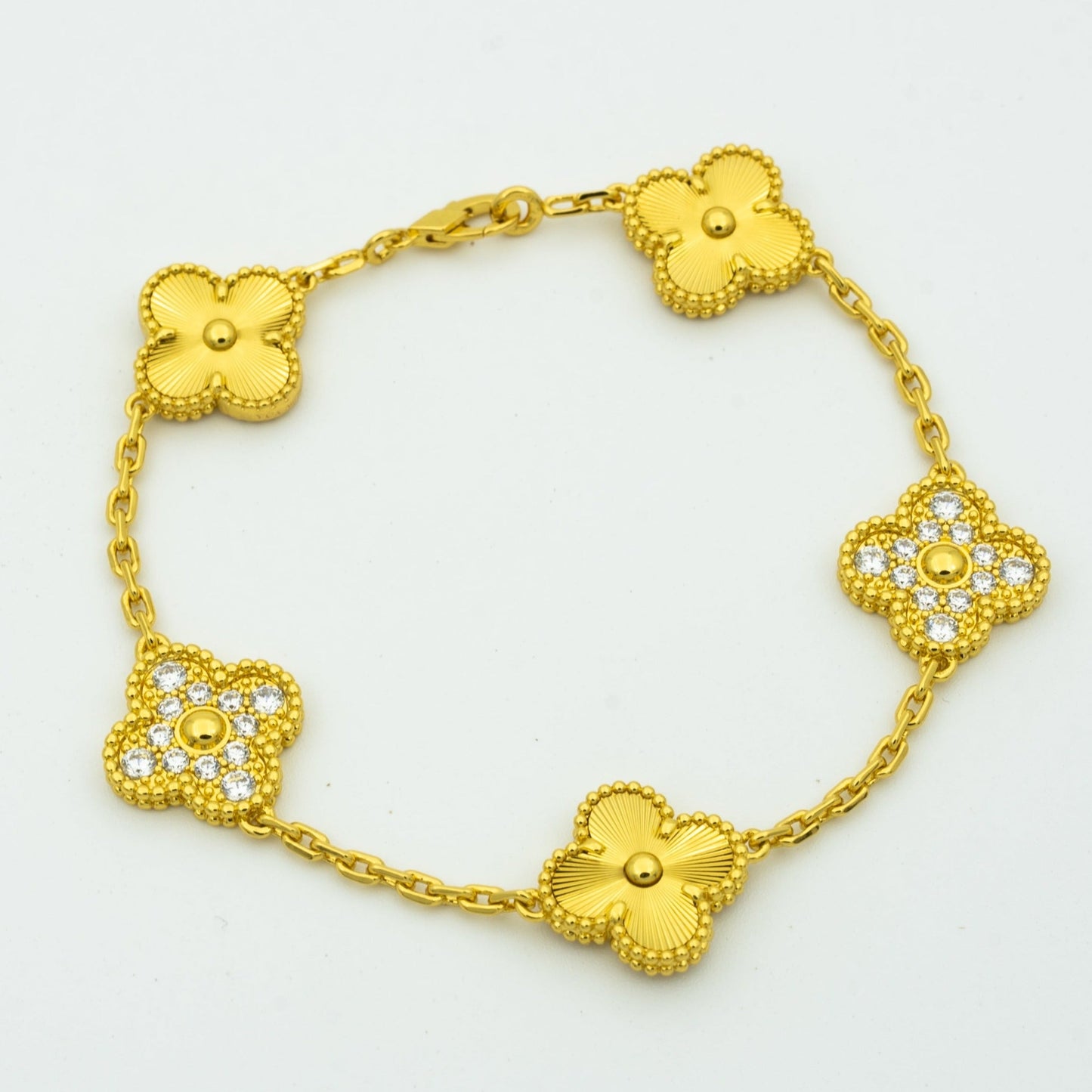 [Clara Jewels] CLOVER 5 MOTIF LASER BRACELET COLLECTION