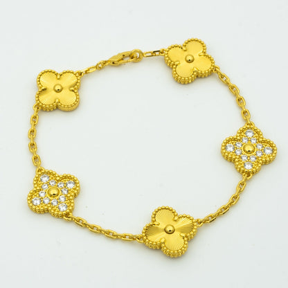 [Clara Jewels] CLOVER 5 MOTIF LASER BRACELET COLLECTION