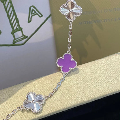 [Clara Jewels] CLOVER 5 MOTIF VIOLET BRACELET COLLECTION