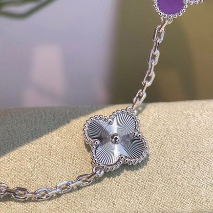 [Clara Jewels] CLOVER 5 MOTIF VIOLET BRACELET COLLECTION