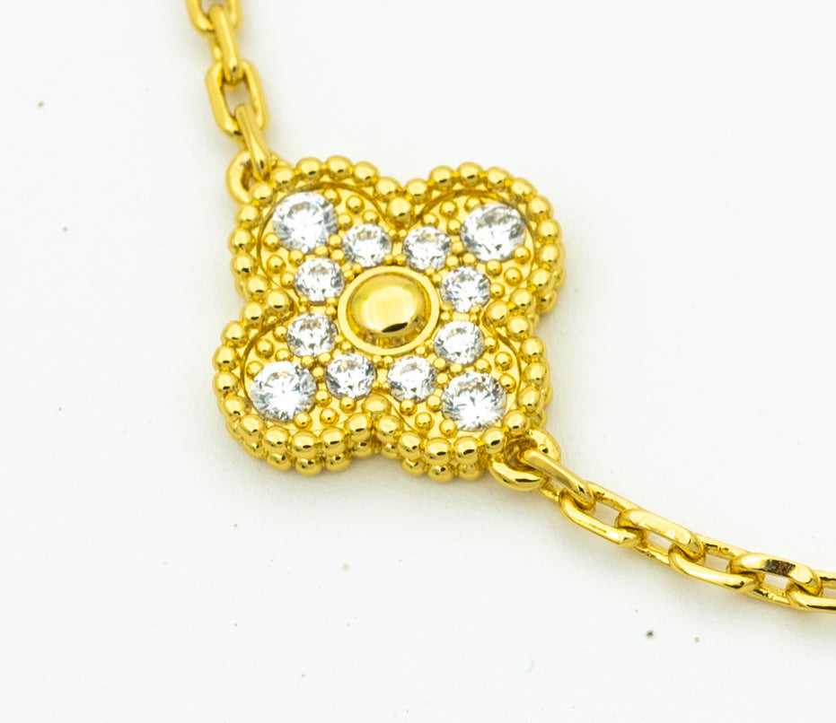 [Clara Jewels] CLOVER 5 MOTIF LASER BRACELET COLLECTION