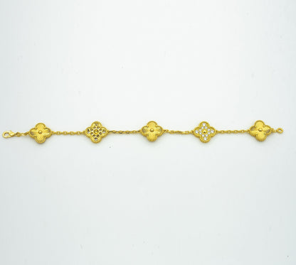 [Clara Jewels] CLOVER 5 MOTIF LASER BRACELET COLLECTION
