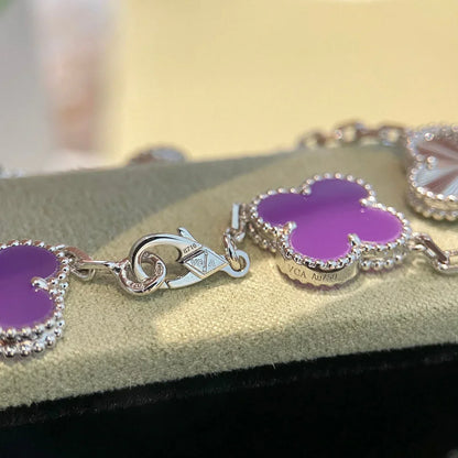 [Clara Jewels] CLOVER 5 MOTIF VIOLET BRACELET COLLECTION