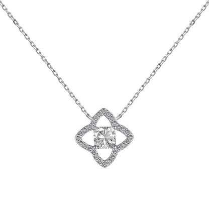 [Clara Jewels]Exquisite Flower Shape Princess Cut Necklace