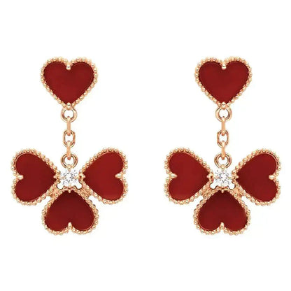[Clara Jewels]SWEET CLOVER CARNELIAN EARRINGS