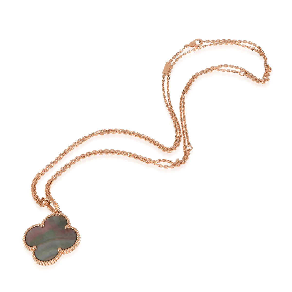 [Clara Jewels]CLOVER 25MM GOLD DARK MOP BIG CLOVER NECKLACE