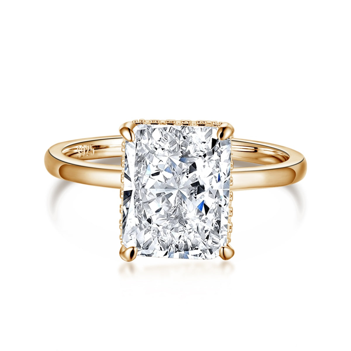 [Clara Jewels]4.0 Carat Ornate Enchanting Radiand Cut Banquet Ring