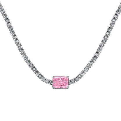 [Clara Jewels]2.0 carat Ornate Emerald Cut Necklace