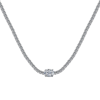 [Clara Jewels]1.0 Carat Shining Oval Cut Necklace