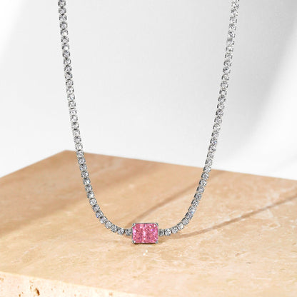 [Clara Jewels]2.0 carat Ornate Emerald Cut Necklace