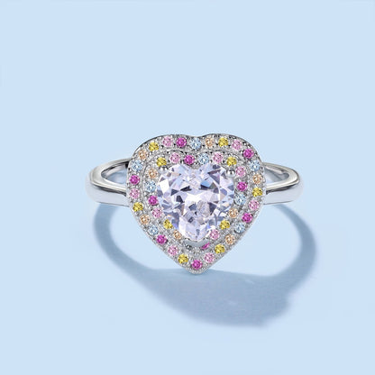 [Clara Jewels]Delicate Ebullient Heart Shape Wedding Ring