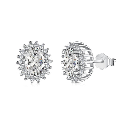 [Clara Jewels]Delicate Radiant Oval Cut Daily Earrings