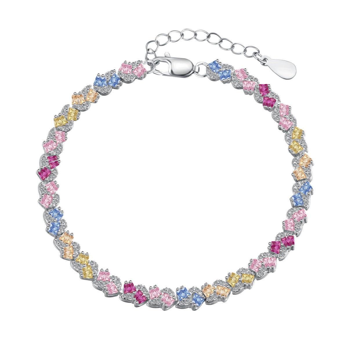 [Clara Jewels]Ornate Colorful Flower Shape Party Bracelet