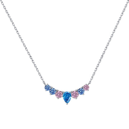 [Clara Jewels]Dainty Colorful Heart Necklace