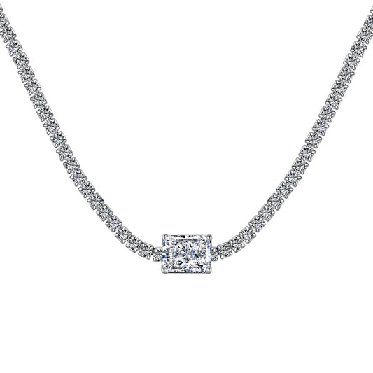 [Clara Jewels]2.0 carat Ornate Emerald Cut Necklace