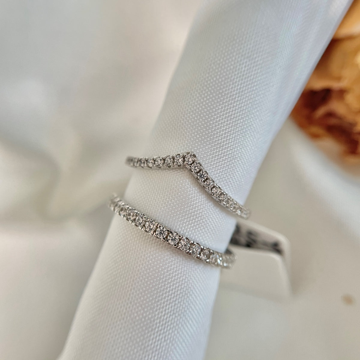[Clara Jewels]Elaborate Tennis Band Ring