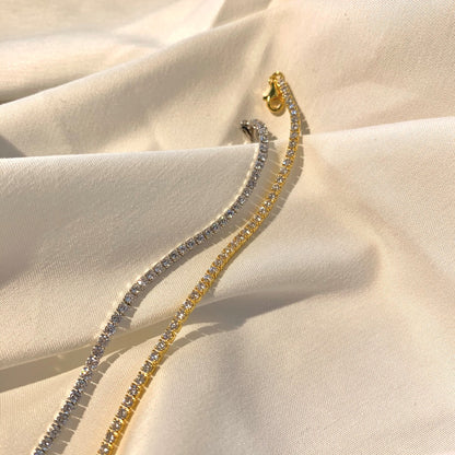 [Clara Jewels]Radiant Shinning Princess Cut Tennis Bracelet