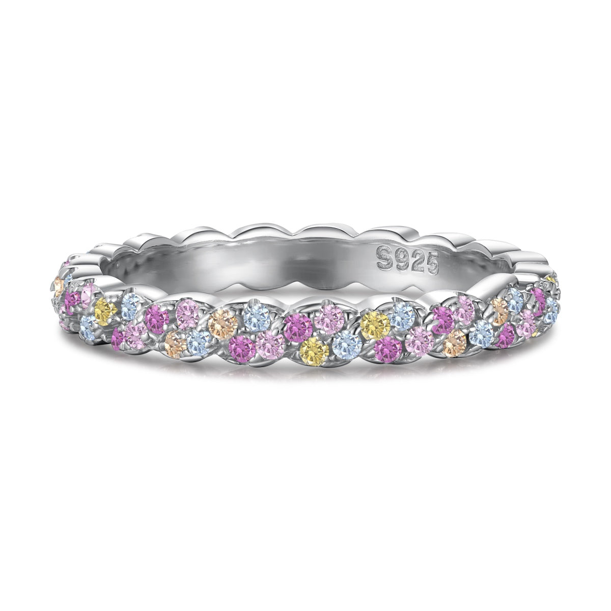 [Clara Jewels]Dainty Ebullient Round Cut Daily Ring