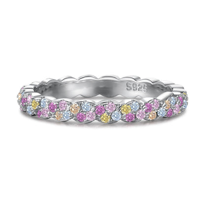 [Clara Jewels]Dainty Ebullient Round Cut Daily Ring