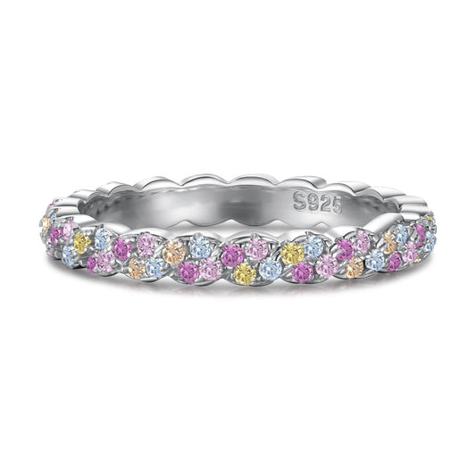[Clara Jewels]Dainty Ebullient Round Cut Daily Ring