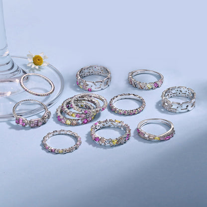 [Clara Jewels]Radiant Sparkling Round Cut Daily Ring