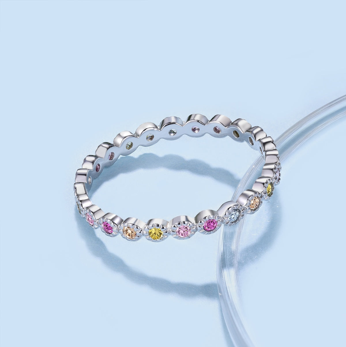 [Clara Jewels]Radiant Sparkling Round Cut Daily Ring