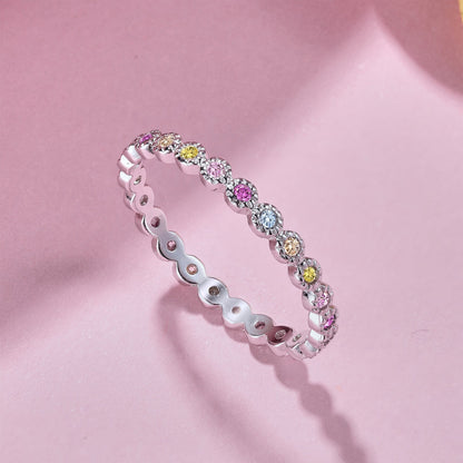 [Clara Jewels]Radiant Sparkling Round Cut Daily Ring