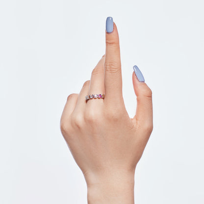 [Clara Jewels]Delicate Vibrant Emerald Cut Daily Ring