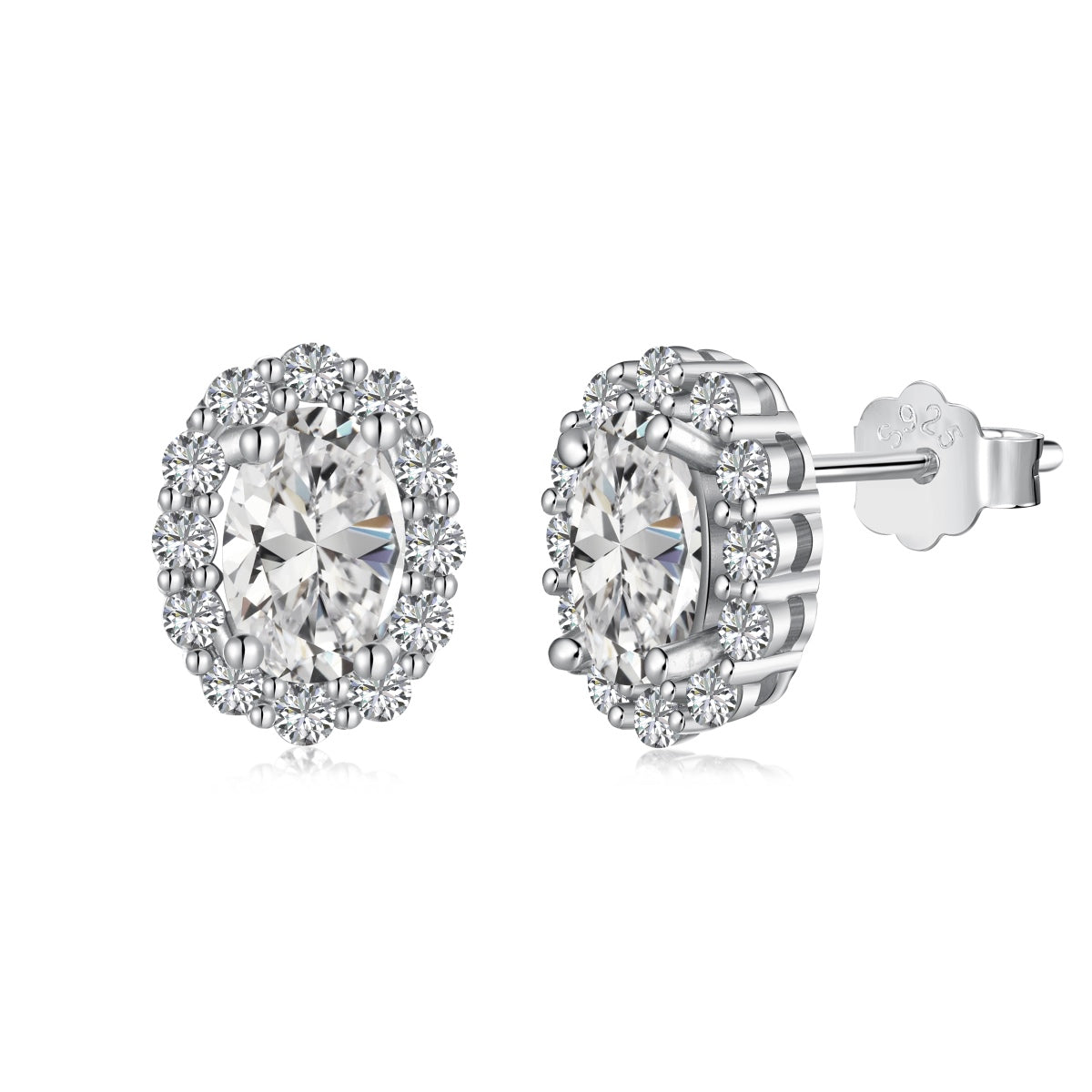 [Clara Jewels]Delicate Unique Oval Cut Daily Earrings