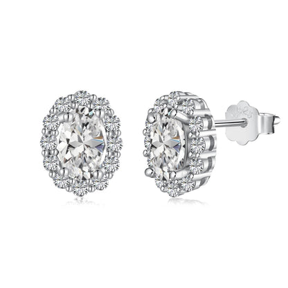 [Clara Jewels]Delicate Unique Oval Cut Daily Earrings