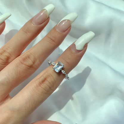 [Clara Jewels]1.0 Carat Dainty Resplendent Radiant Cut Daily Ring