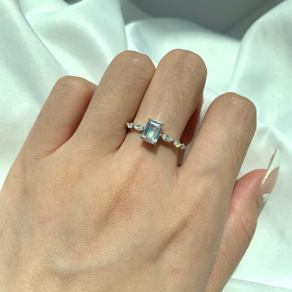 [Clara Jewels]1.0 Carat Dainty Resplendent Radiant Cut Daily Ring