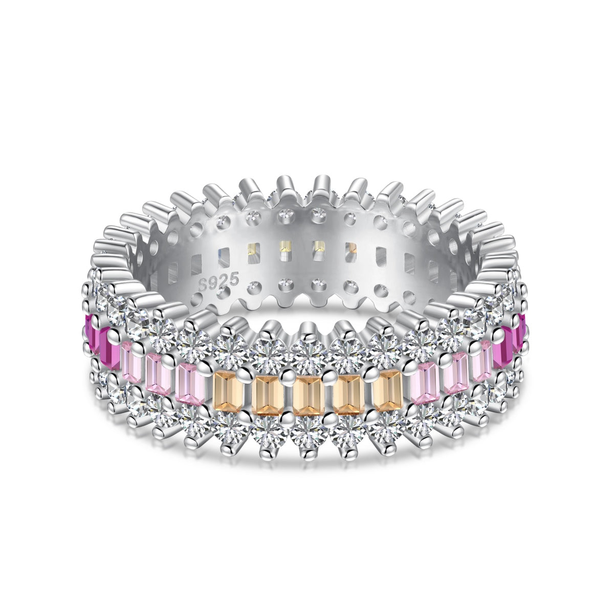 [Clara Jewels]Ornate Colorful Radiant Cut Daily Ring