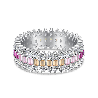 [Clara Jewels]Ornate Colorful Radiant Cut Daily Ring