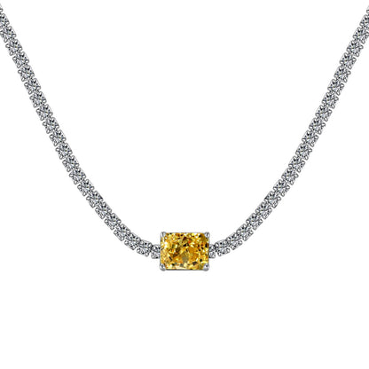 [Clara Jewels]2.0 carat Ornate Emerald Cut Necklace