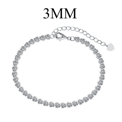 [Clara Jewels]Ornate  Sparkling Round Cut Daily Bracelet