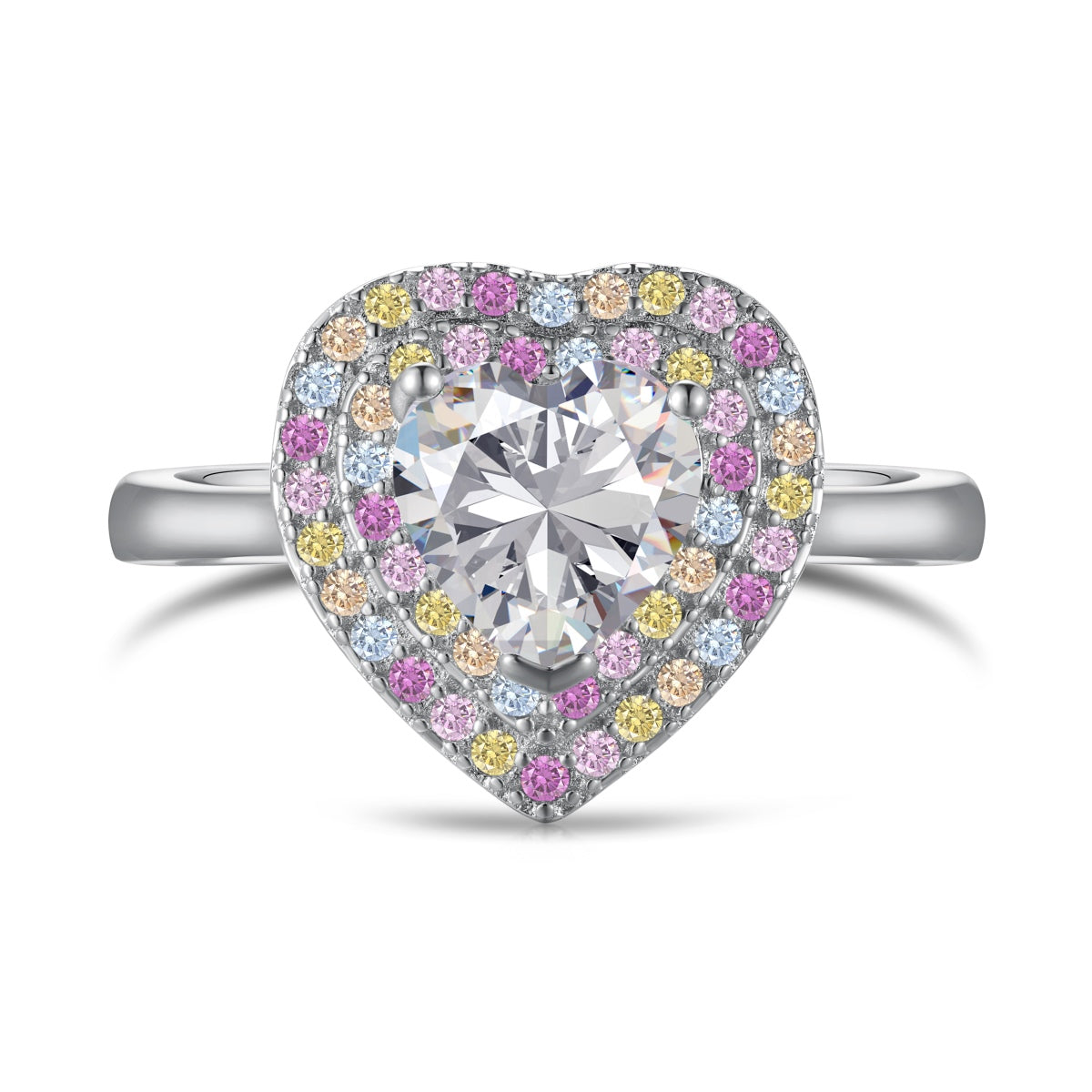 [Clara Jewels]Delicate Ebullient Heart Shape Wedding Ring