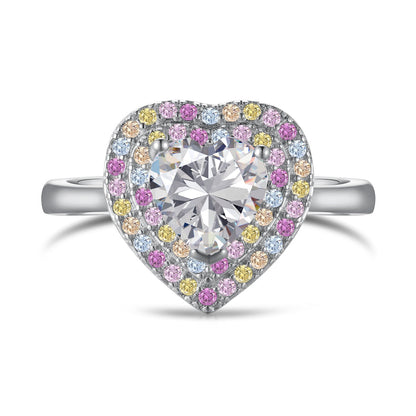 [Clara Jewels]Delicate Ebullient Heart Shape Wedding Ring