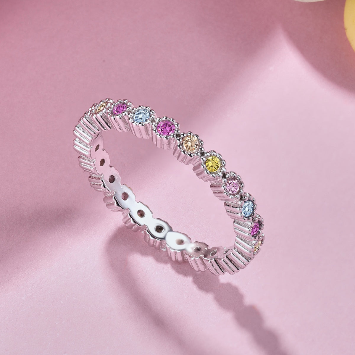 [Clara Jewels]Unique Scintillating Round Cut Daily Ring