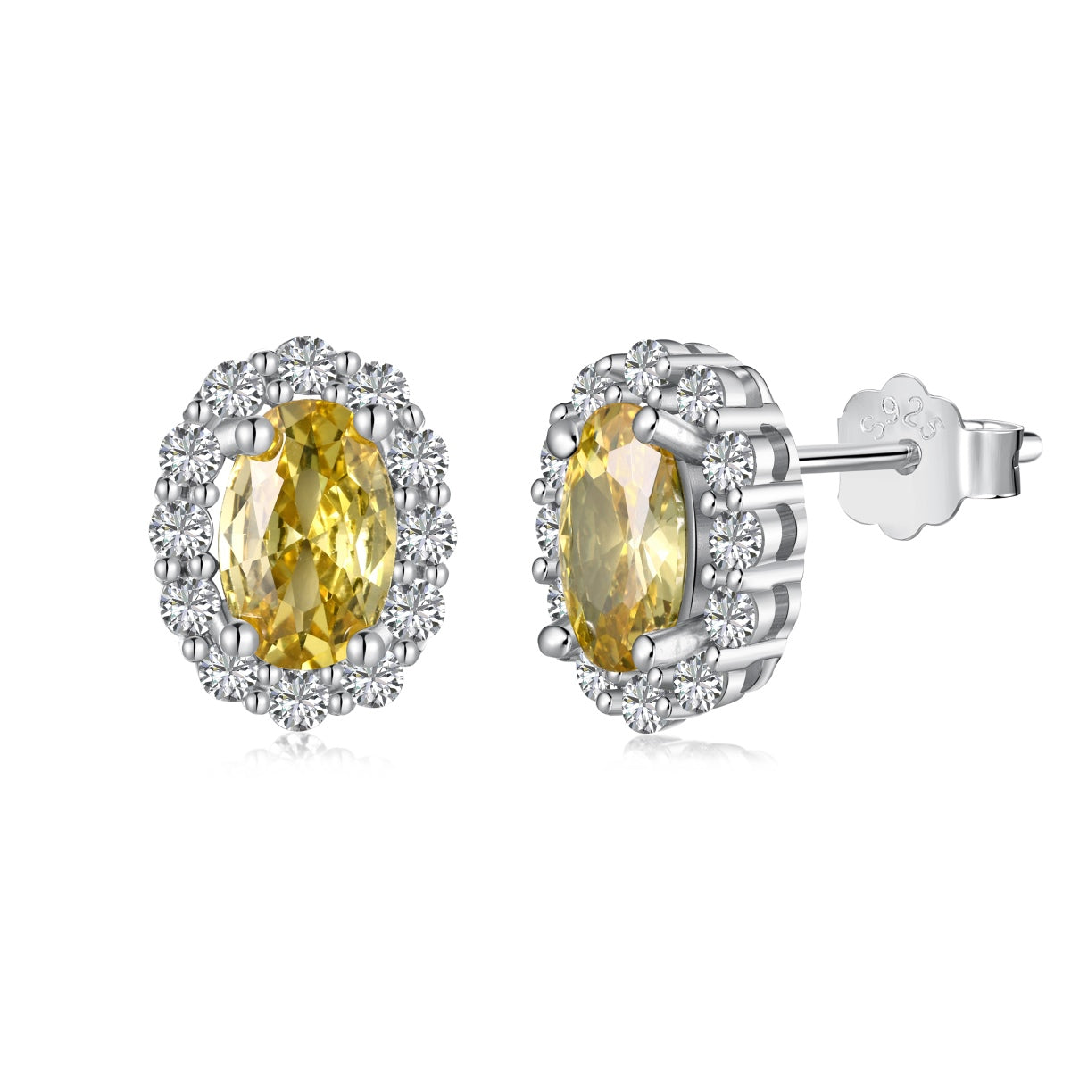 [Clara Jewels]Delicate Unique Oval Cut Daily Earrings