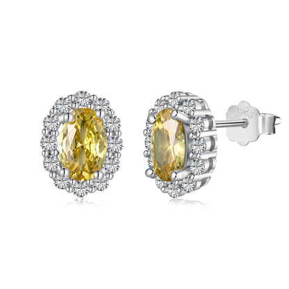[Clara Jewels]Delicate Unique Oval Cut Daily Earrings