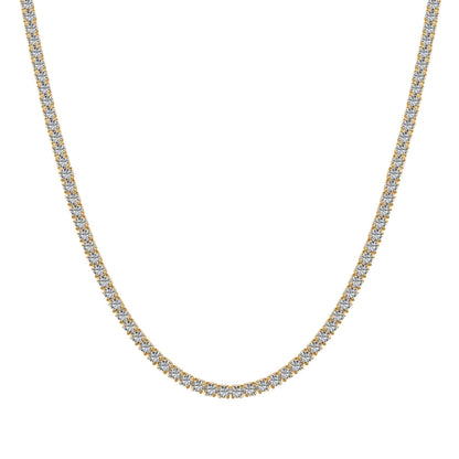 [Clara Jewels]Delicate Round Shape Tennis Necklace