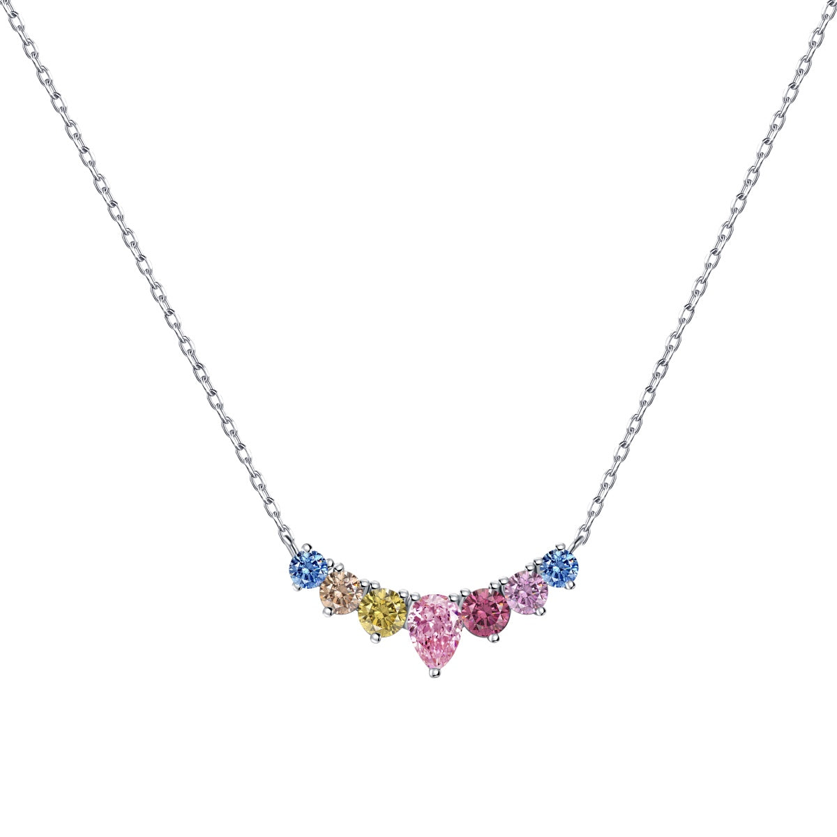 [Clara Jewels]Dainty Colorful Heart Necklace