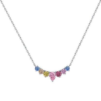 [Clara Jewels]Dainty Colorful Heart Necklace