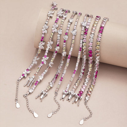[Clara Jewels]Ornate Colorful Butterfly Shape Round Cut Daily Bracelet
