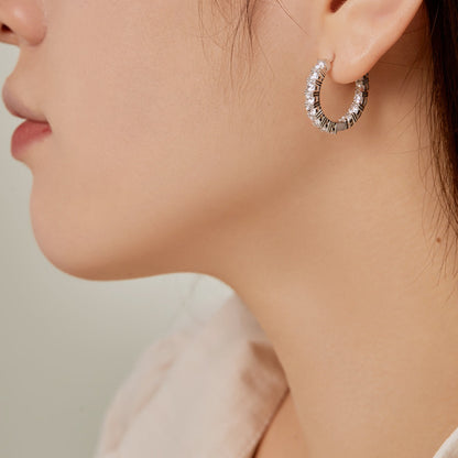 [Clara Jewels]Unique Round Cut Daily Earrings